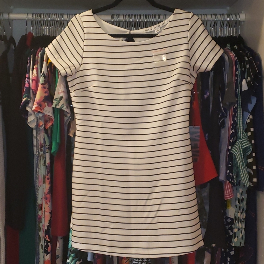 Black and white short romper, size M.